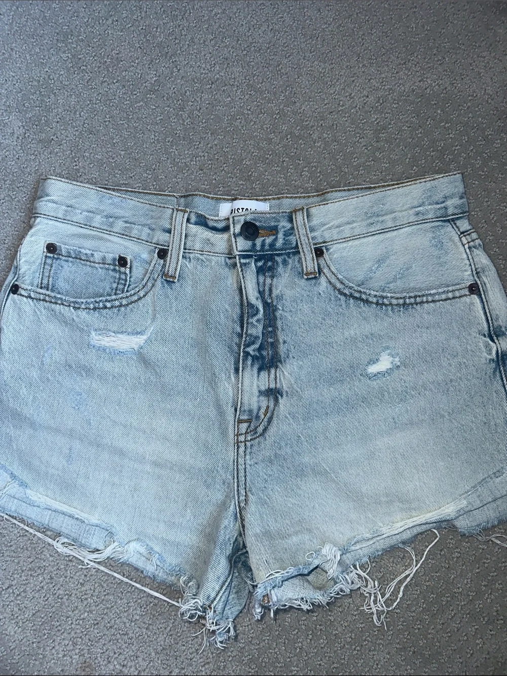 Like New! Pistola Distressed Light Wash Denim Cutoff Shorts - Women 28
